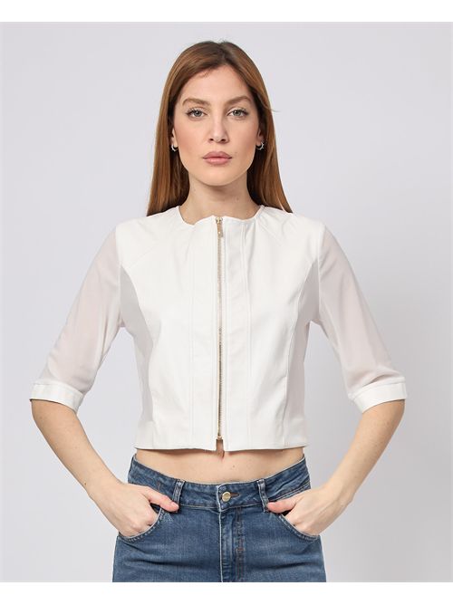 Veste à manches courtes pour femme Mademoiselle du Monde MADEMOISELLE DU MONDE | F579-MDM612BIANCO